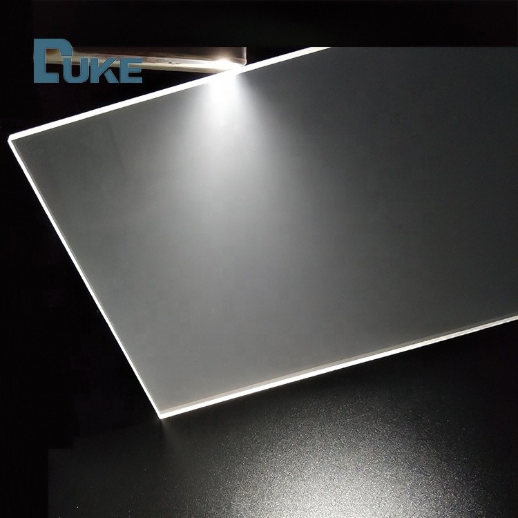 Transmissão de luz uniforme Nano LGP Edge Lit Superfície lisa Placa de guia de luz acrílica clara