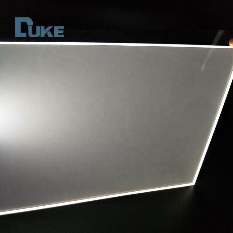 Transmissão de luz uniforme Nano LGP Edge Lit Superfície lisa Placa de guia de luz acrílica clara