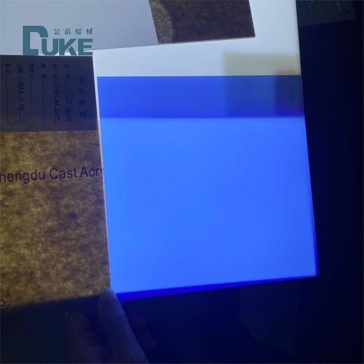 Duke azul e branco dia e noite folha acrílica para LED caixa de luz publicitária