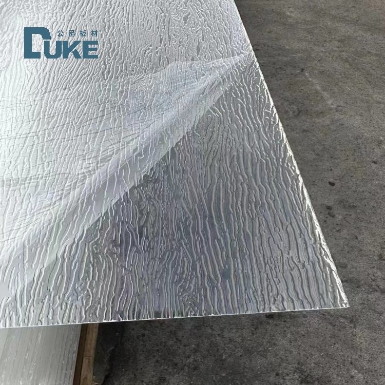 Resistência química Pedra texturizada Transparente em forma de V Lata acrílica listrada em 6 mm 10 mm Espessura e design durável