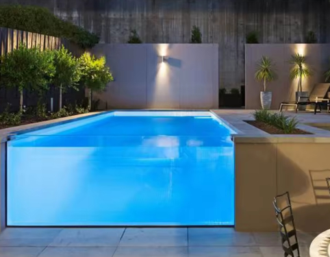 Custom Large Size Clear Acrylic Pool Wall para Infinity Edge Piscina Hotel Villa Resort