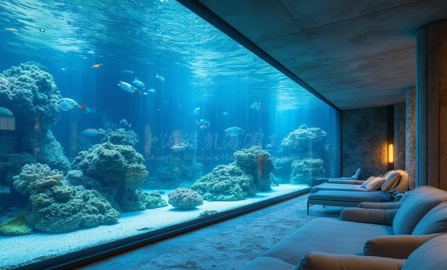 Aquário de alta transmissão Decorativo sólido folha acrílica espessa / parede acrílica de plástico aquários de aquário de peixe