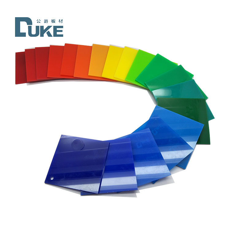 Folhas acrílicas da cor do perspex de Duke Light Transmittance 93% para o sinal claro